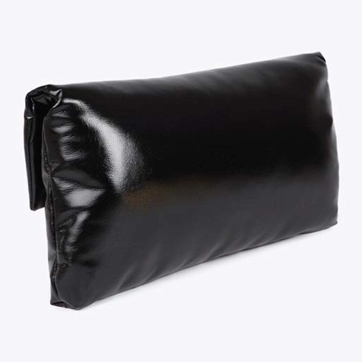 Pochette trapuntata effetto metallico con logo LC ovale