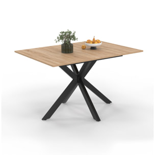 Table à manger extensible Spider 120-160cm bois et noir
