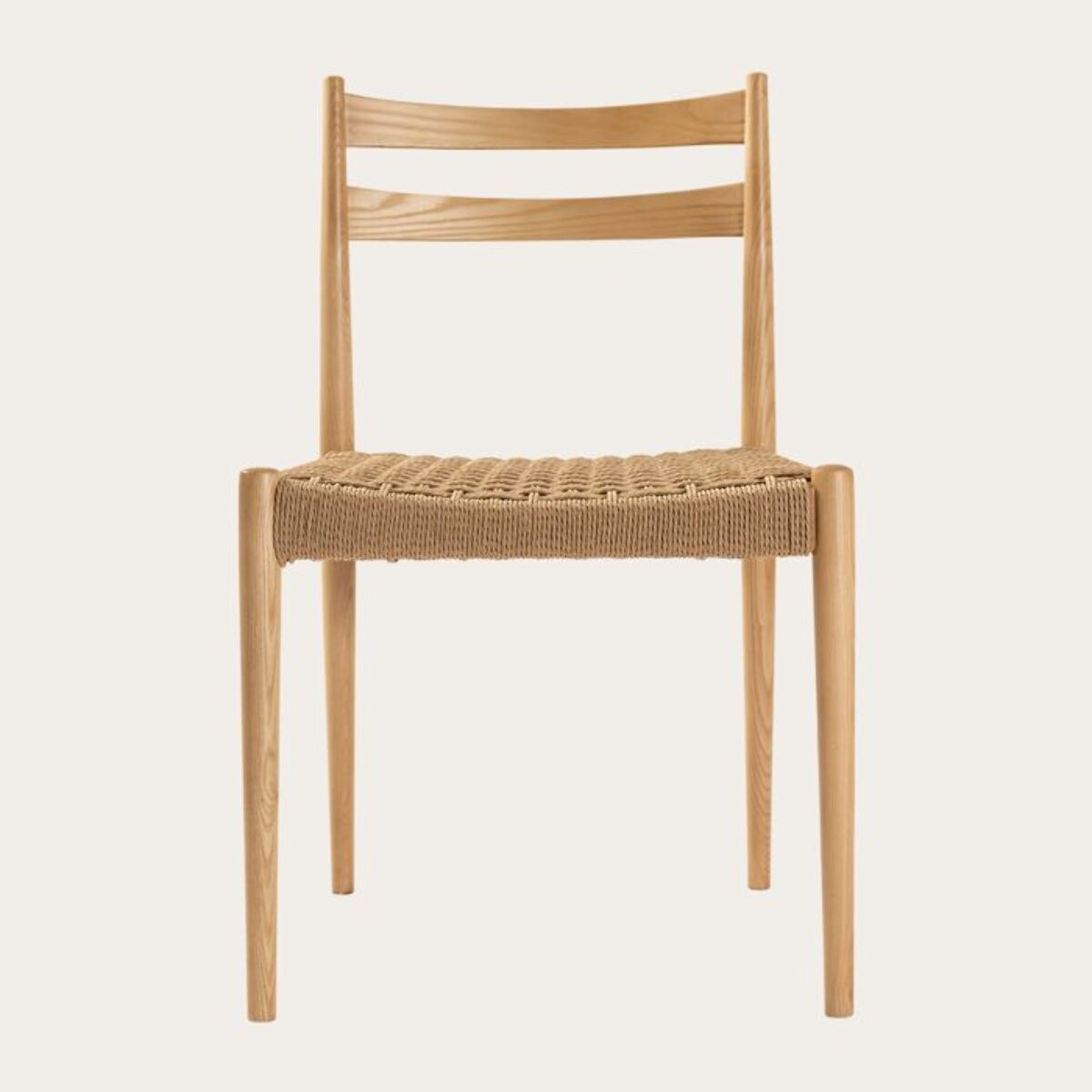 Chaise Eda -bois massif de frêne et corde-couleur naturel 43 x 80 x 48 cm