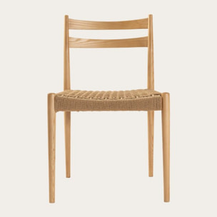 Chaise Eda -bois massif de frêne et corde-couleur naturel 43 x 80 x 48 cm