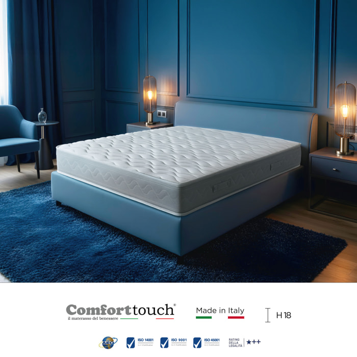 "Young" H18 cm 80x190 guanciale Memory OMAGGIO 1cm memory foam