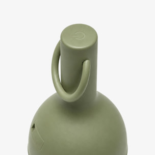 Petite lampe nomade en plastique vert olive - Elo