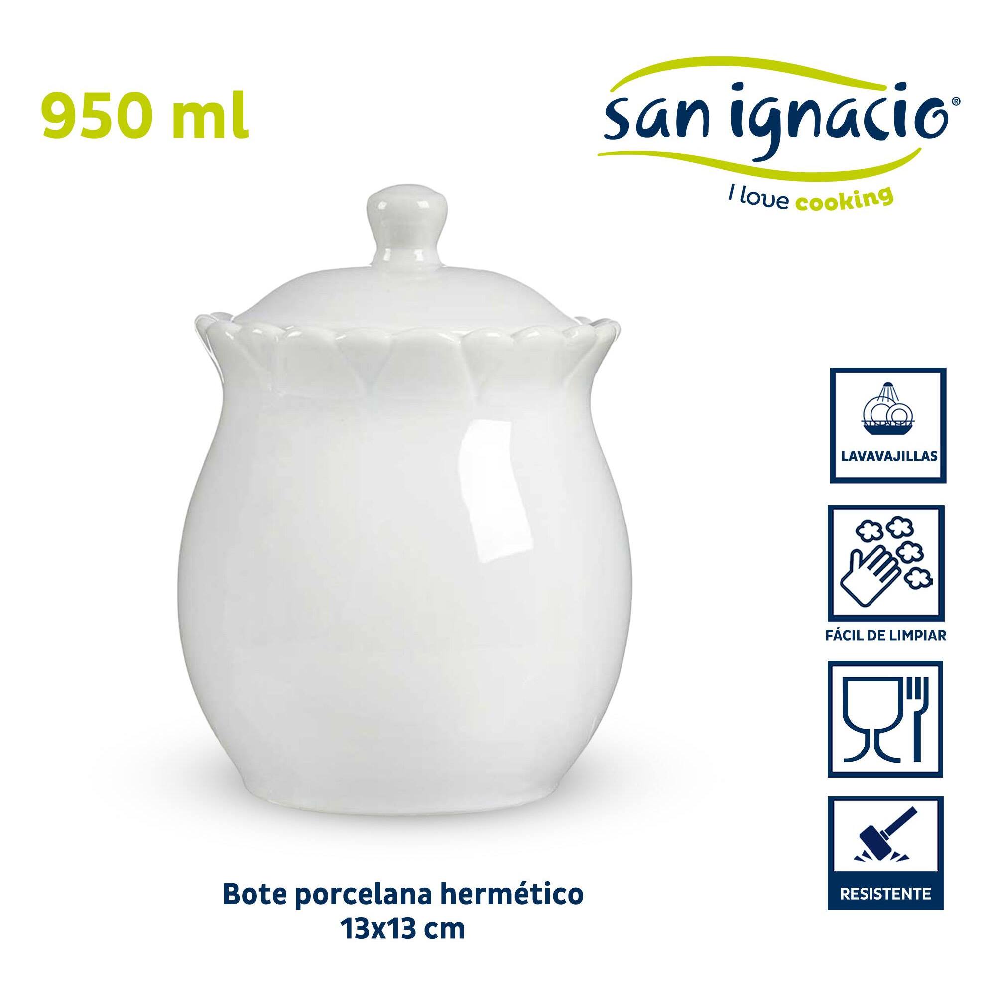 Bote porcelana hermetico grande 950ml colección vessia