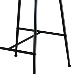 Lot de 2 chaises pour îlot central 66 cm en tissu bouclé noir - Groom