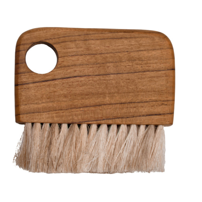 Brosse de nettoyage rectangle à fibres d'ananas et bois de teck - OZAN