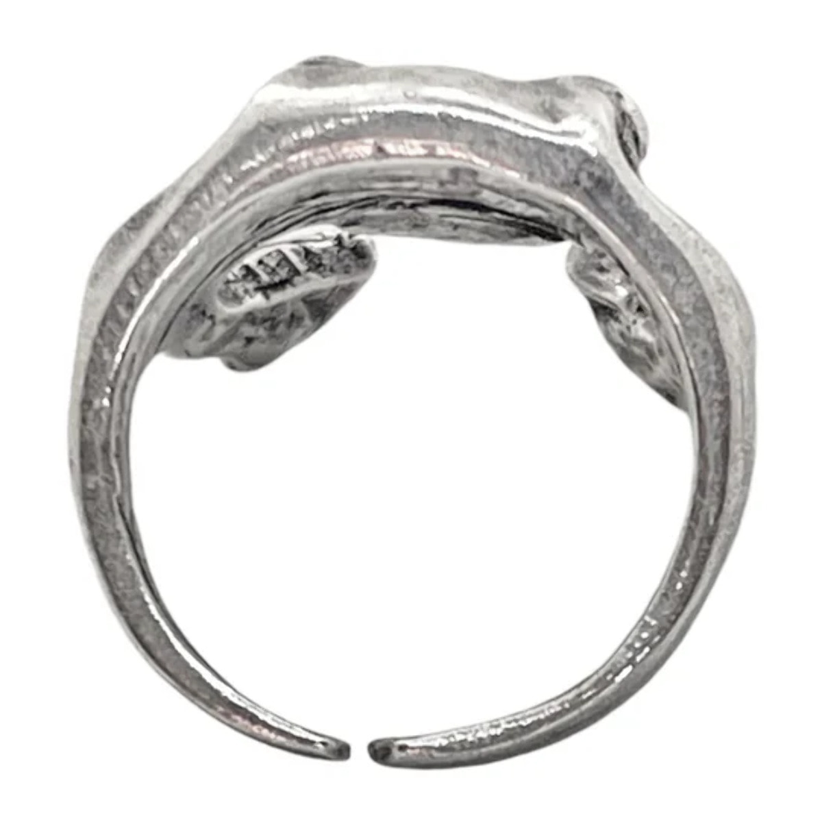 Anillo "Abrazo de rana" plata 7 micras envejecido. Talla 15