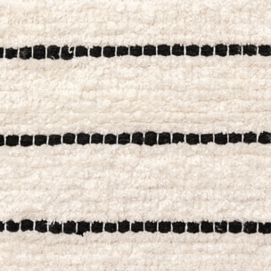 Tapis rayé microfibre 50x120cm - Blanc
