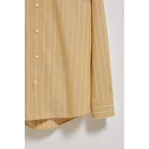 Camisa color mostaza St James a rayas regular fit con logo Rigby Go