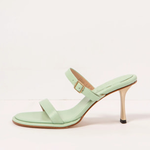 Sandalias con tacón S3194 NAPPA PASTEL GREEN/ ALBANA color Pastel green