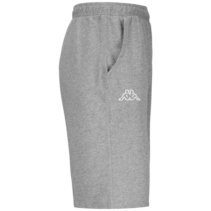 Kappa - Pantaloni Corti Uomo Grigio - Logo Ariosto Ry