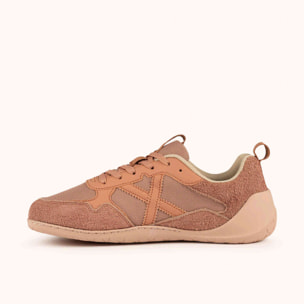 MUNICH FLEXING 09 Zapatillas Wild Feet "Barefoot" color teja y arena con puntera ancha