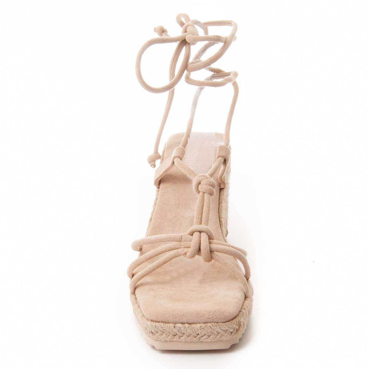 Sandalias de Cuña - Beige - Altura: 9 cm