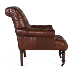 Sillón de Piel 92 Cm Estilo Clásico