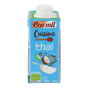 Crema Vegetal Bio Cuisine Coco Thai Ecomil, 200 ml