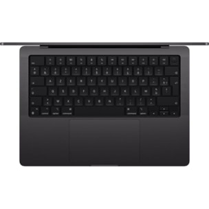 Ordinateur Apple MACBOOK Pro 14" Puce M4 Pro CPU 14 / GPU 20 coeurs Mémoire RAM 48Go Stockage 2To SSD XDR Noir sidéral