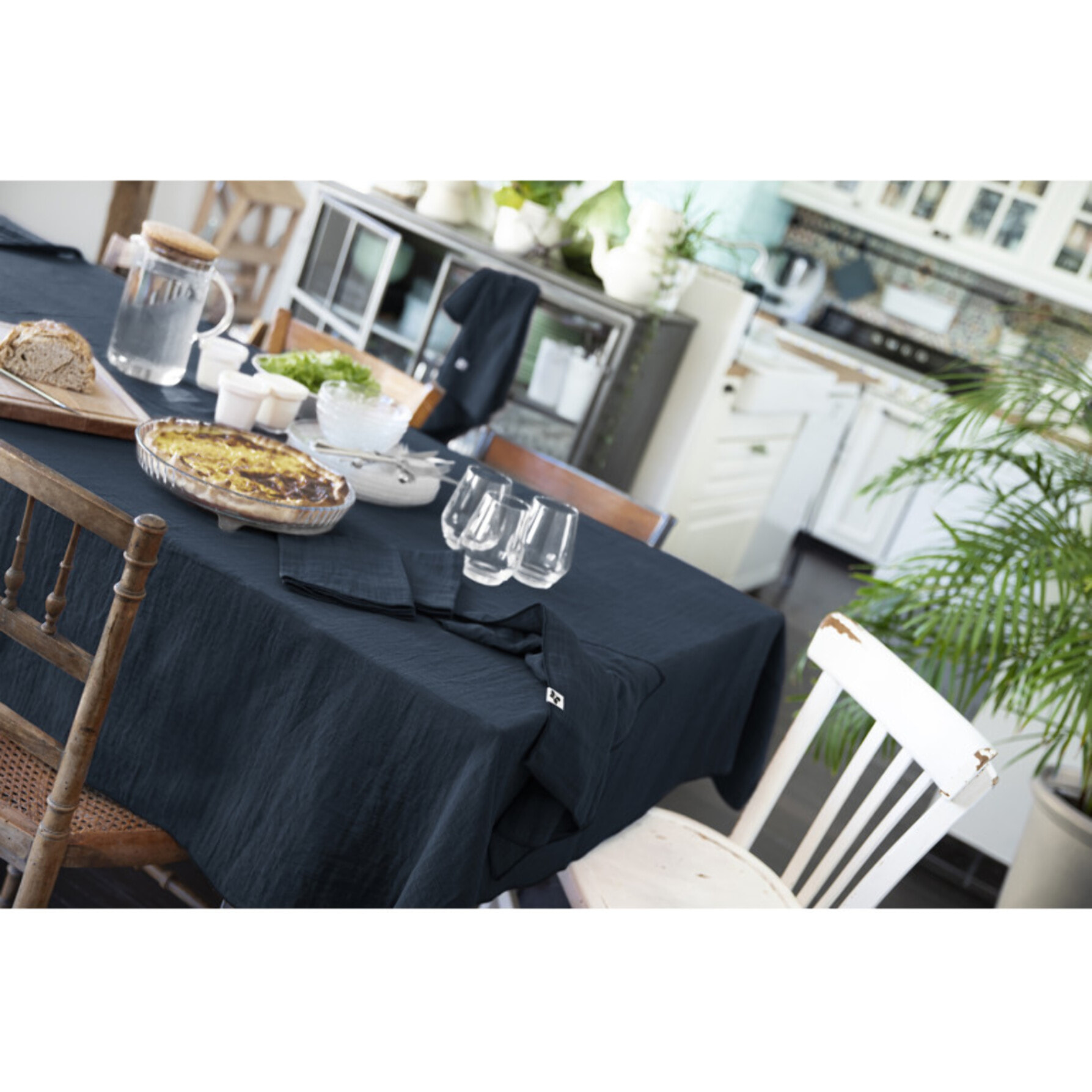 Nappe 150 x 250 cm double gaze de coton gaufrée - 9 coloris - GAIA