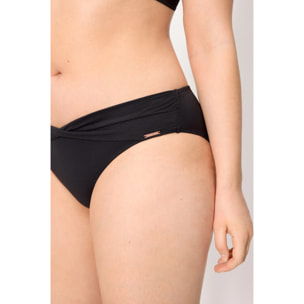 Slip bikini midi modellante Nero