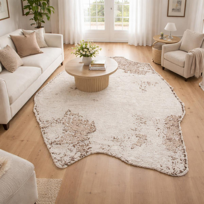 ATINI Tapis salon kilim, Forme originale, Tissé à la main