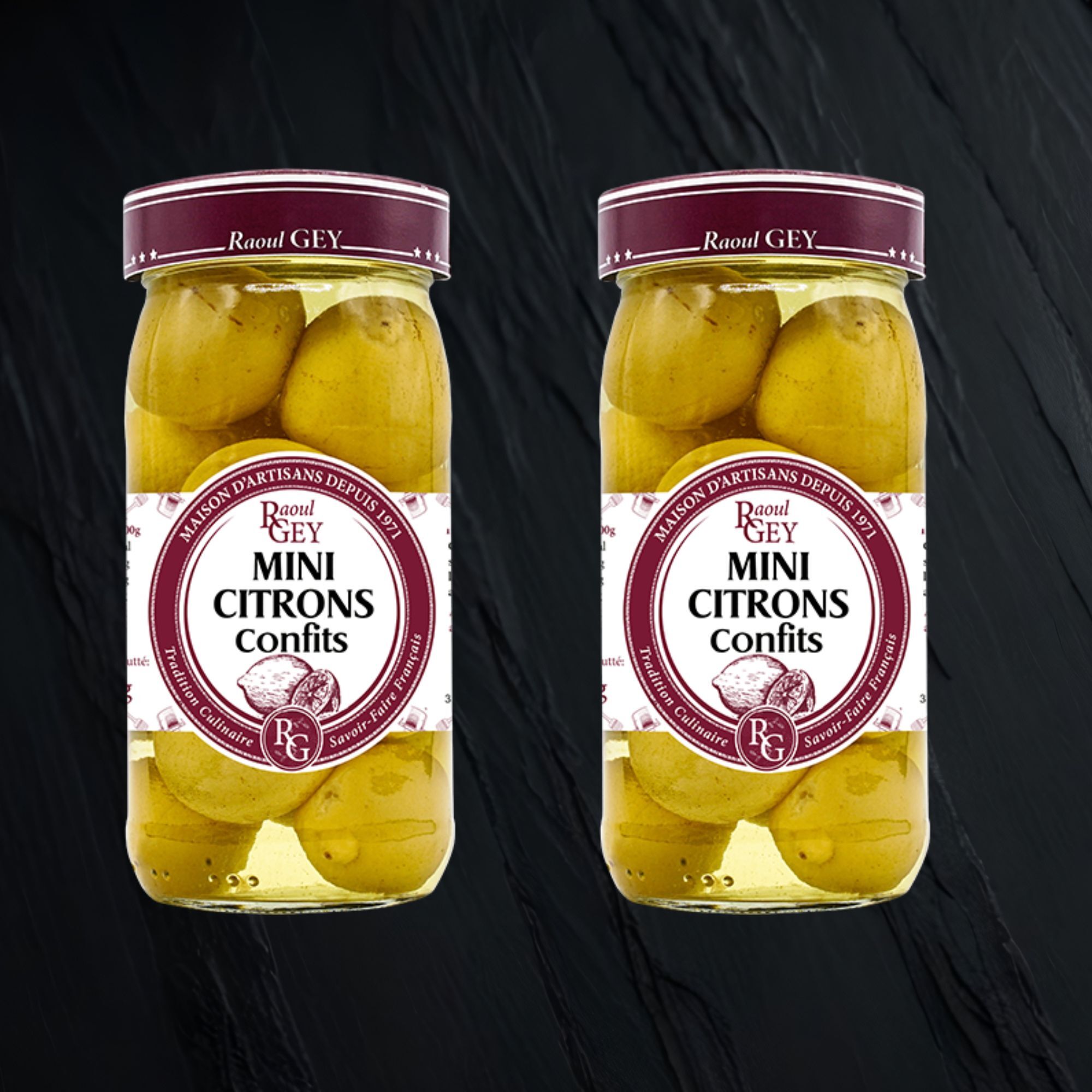 2 x Mini citrons confits - 2x37cl - Méditerranée - Raoul Gey