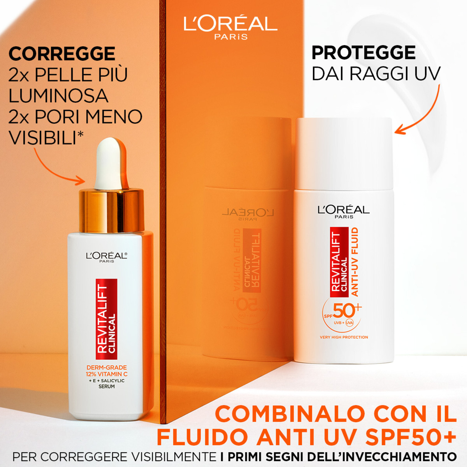 Siero Viso Antietà Revitalift Clinical 12% Pura Vitamina C con Acido Salicilico e Vitamina E - Flacone da 30ml