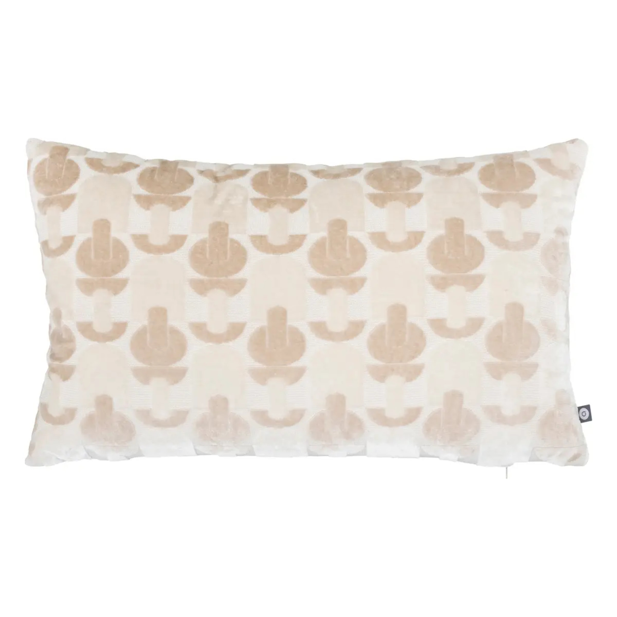 Coussin "Luna" jacquard velours lin 30x50cm