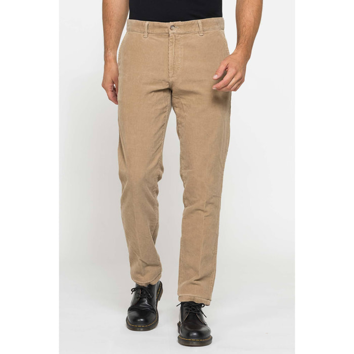 PANTALONE CHINO IN VELLUTO 1000 RIGHE TINTO PEZZA