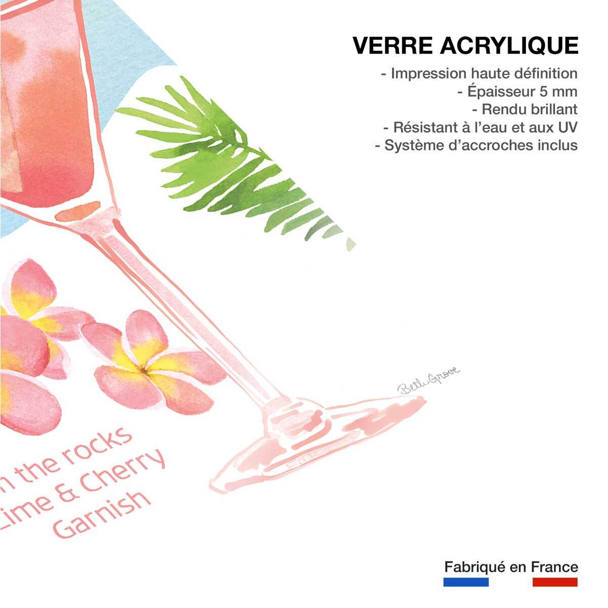 Tableau Sea breeze en aquarelle Tableau plexiglas