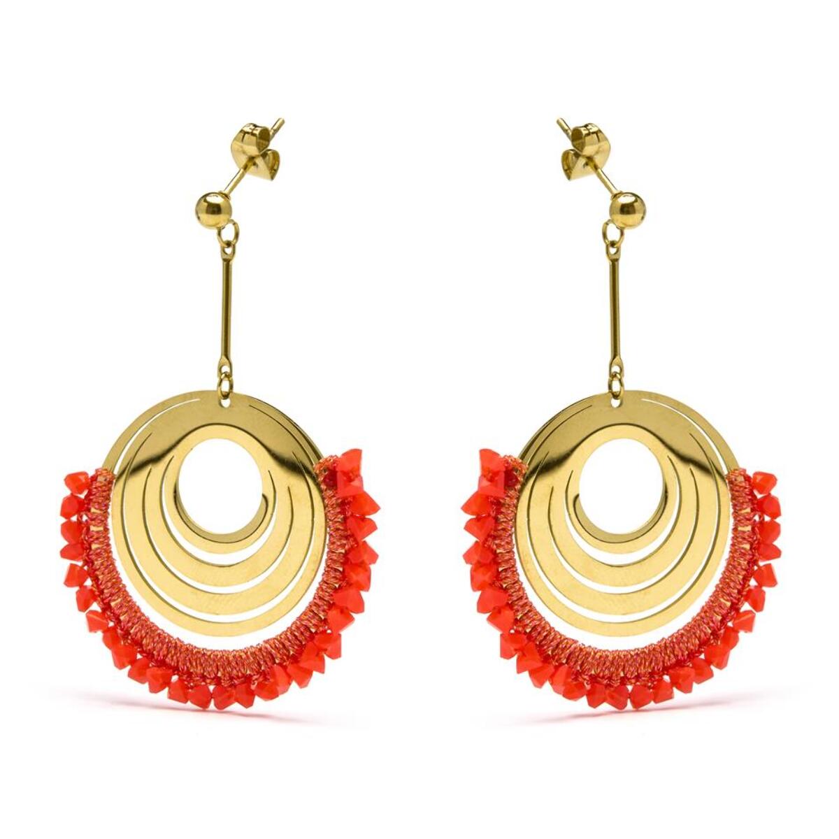 Pendientes Lux by Lux acabadoss oro 18k