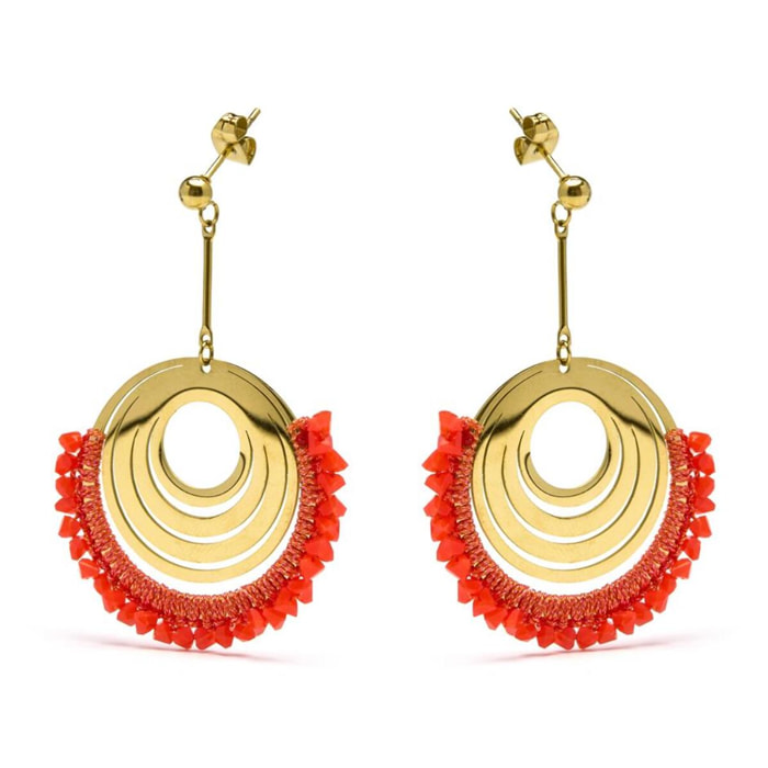 Pendientes Lux by Lux acabadoss oro 18k