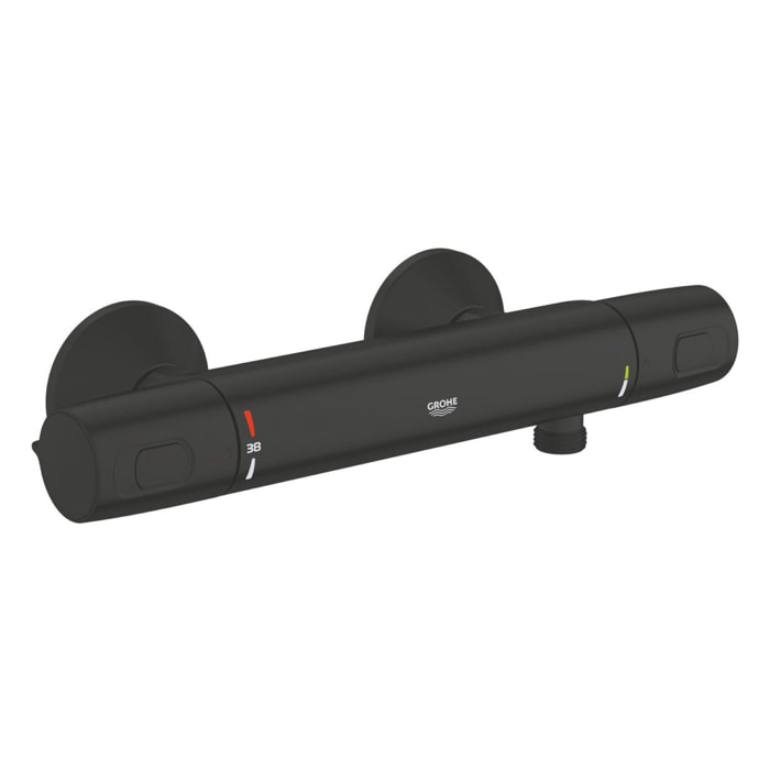 Mitigeur thermostatique douche Precision Trend, noir mat
