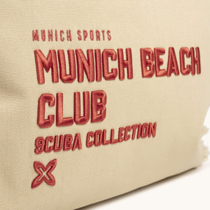 Bolso Shopper Color Arena de Algodón Reciclado con Flecos SCUBA SAND SHOPPER