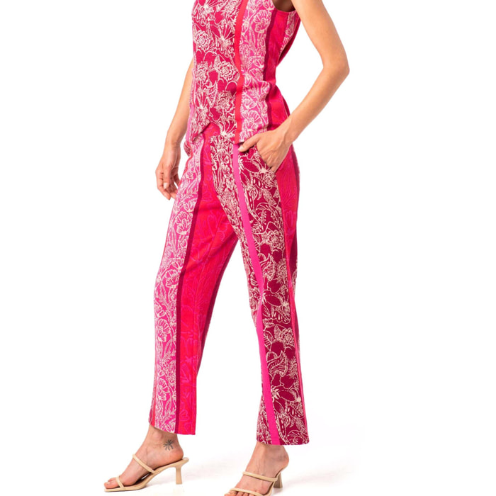 Mamatayoe Pantalón Ritmo para Mujer – Pantalón fluido de jacquard exclusivo con cintura elástica y bolsillos, tallas S-XXL
