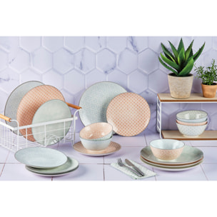 Service Les essentiels - 18 pièces - Pastel