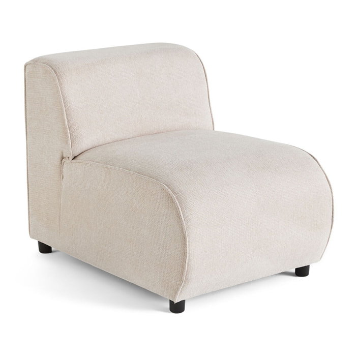 Suaro - Module d'assise sans accoudoirs en tissu texturé - Beige