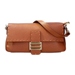 Borsa a spalla da donna - Modello Wally - Vera pelle - 29.0 x 13.0 x 9.0 cm
