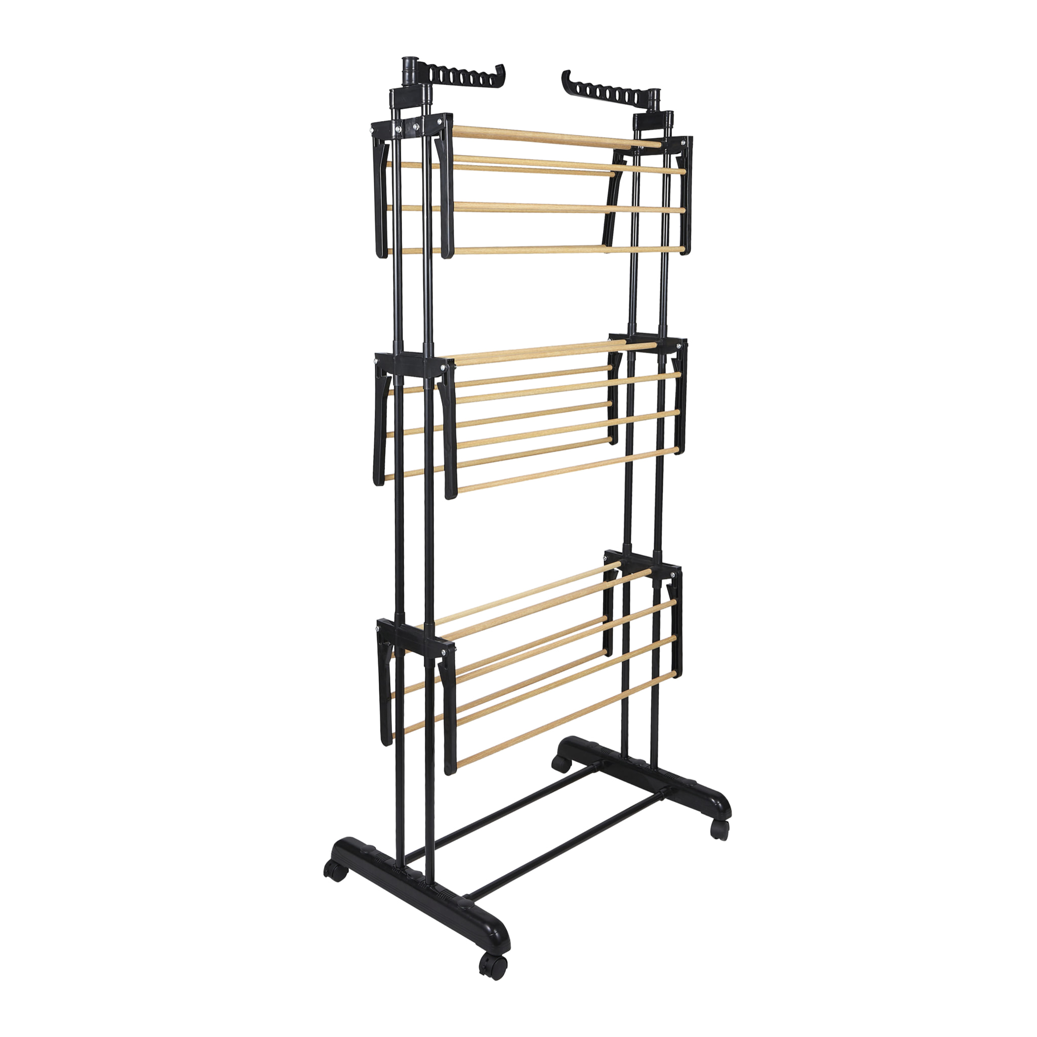 Etendoir Effet Bois 3 Etages 73x64x173cm