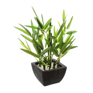 Bambou artificiel pot céramique H26cm