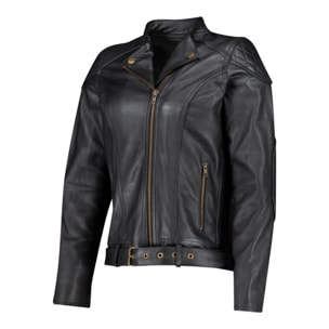 Chaqueta de moto de cuerdo de chica Electra negra