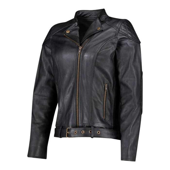 Chaqueta de moto de cuerdo de chica Electra negra