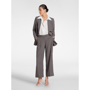 Elena Mirò - Pantalones chinos de rayas diplomáticas - Gris