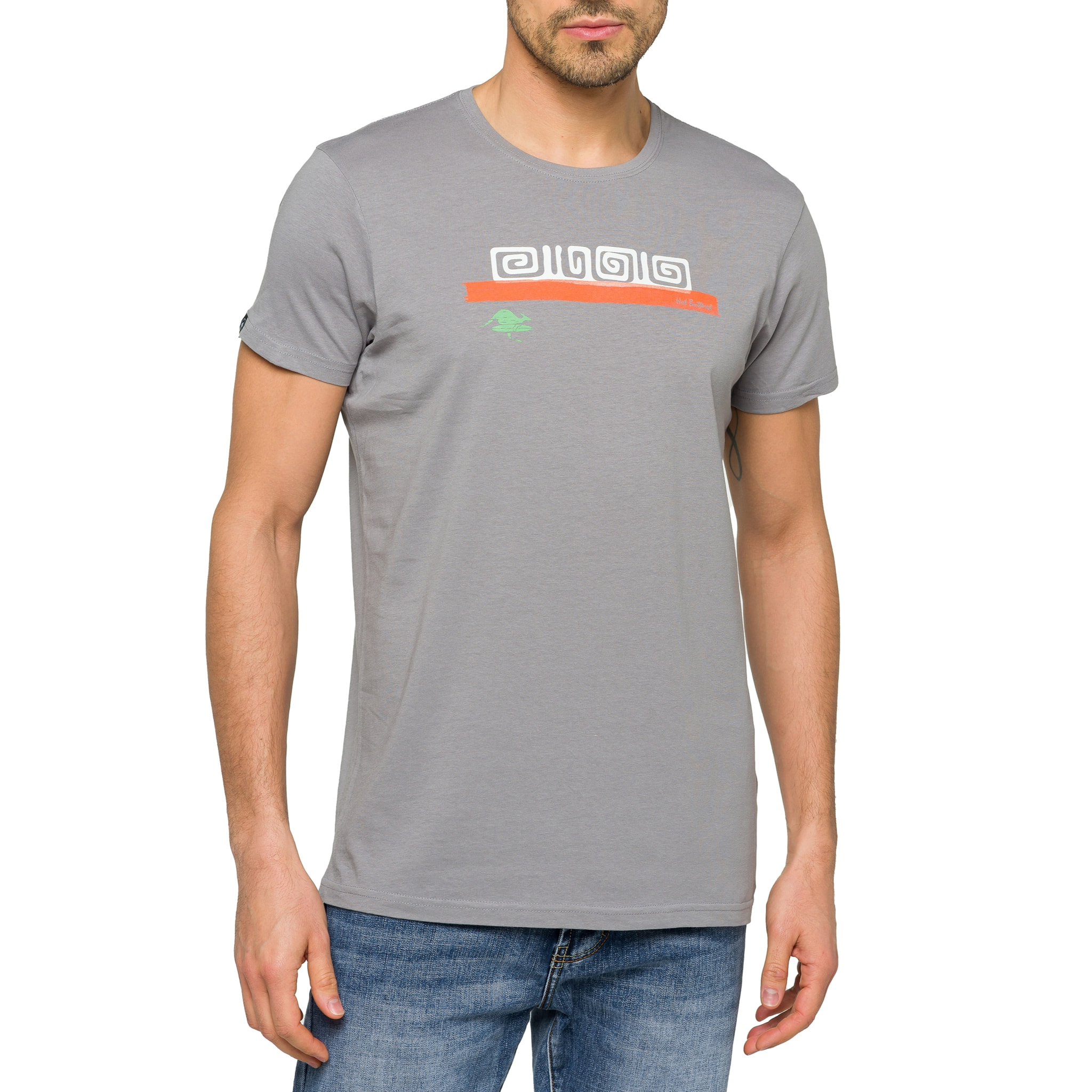 Camiseta de algodón 150 gr Hot Buttered Tikisurf Gris