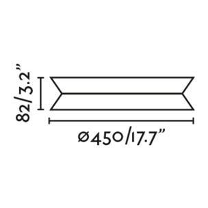 TENDER Lampada plafoniera nera 2700K