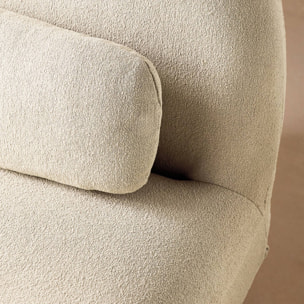 Fauteuil pivotant 360 bouclette texturée SPINO