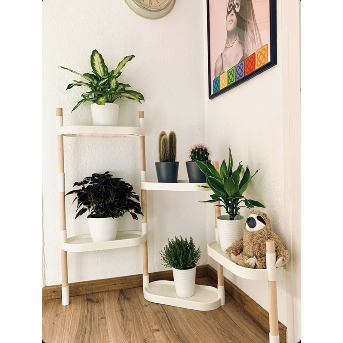 Estantería para plantas modular y personalizable ; color blanco; 6 bandejas