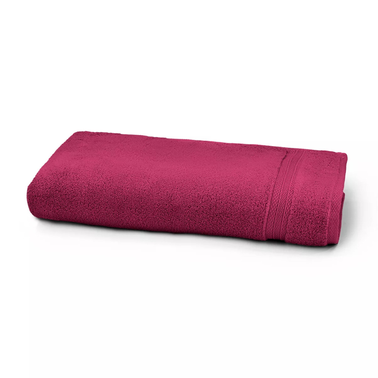 Drap de douche pur coton 550 g/m² uni rose Elea fuchsia