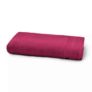 Drap de douche pur coton 550 g/m² uni rose Elea fuchsia