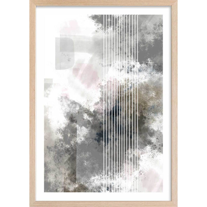 Affiche Melva Stripes Affiche sous cadre bois