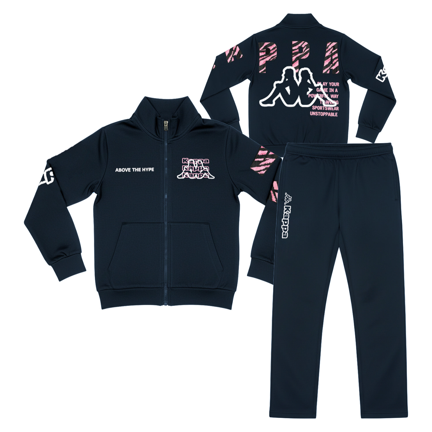 Tuta Bimba KAPPA 3 - 7 Anni Cotone Felpato