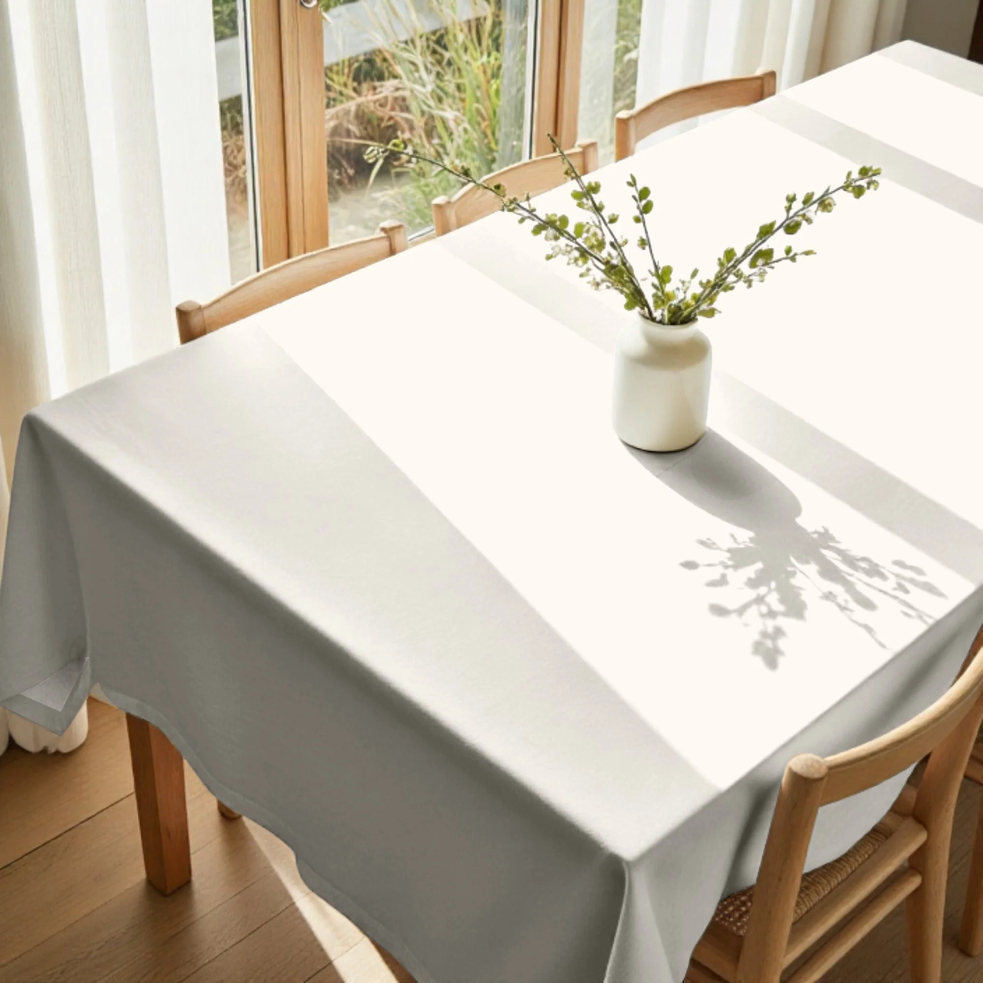 Nappe en résine anti-taches XL Uni lin 102