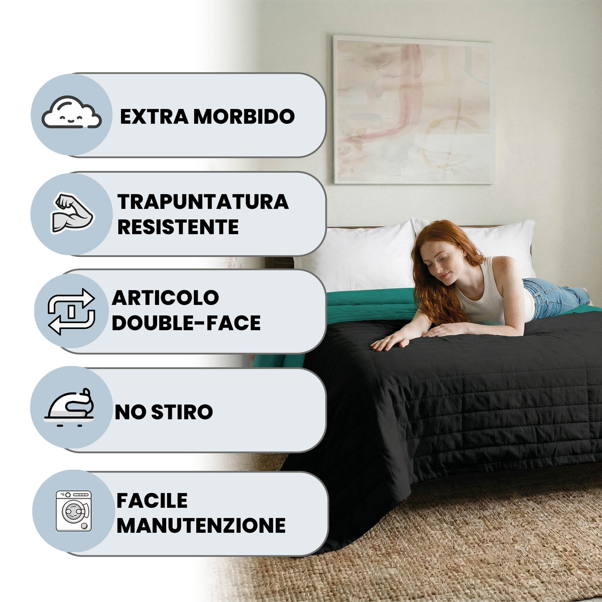 TRAPUNTINO ESTIVO ELEGANT SINGOLO, BICOLORE